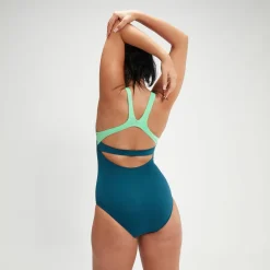 Women's Flex Band Swimsuit with Swim Bra Teal/Green