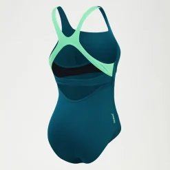 Women's Flex Band Swimsuit with Swim Bra Teal/Green