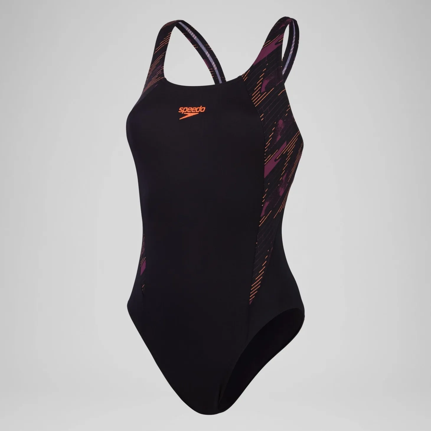 Women's HyperBoom Splice Muscleback Swimsuit Black/Purple