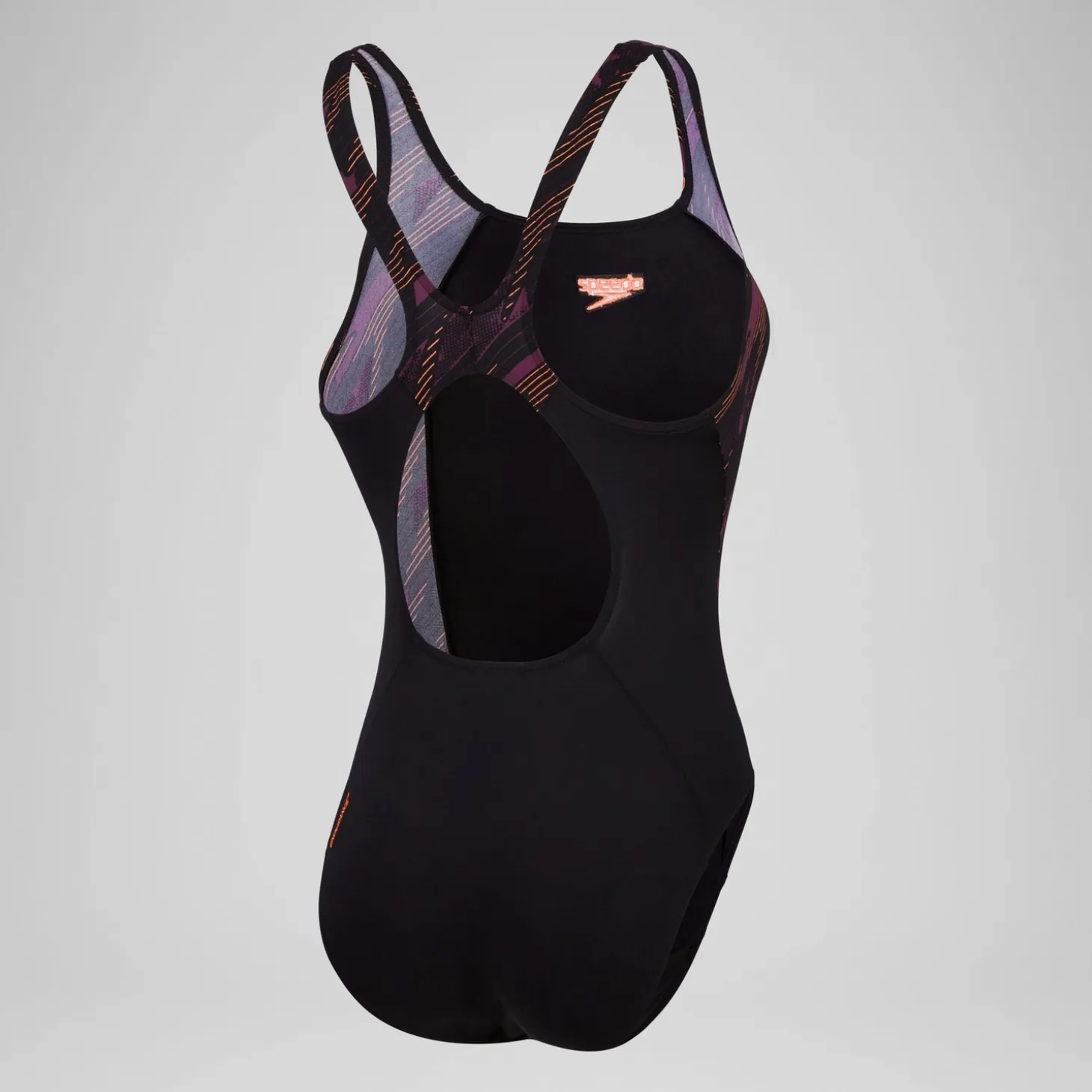 Women's HyperBoom Splice Muscleback Swimsuit Black/Purple