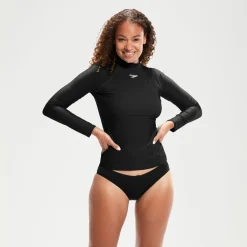Women's Long Sleeve Rash Top Black