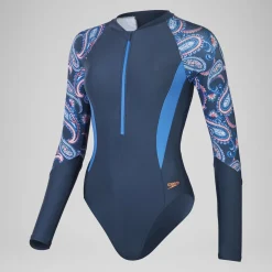 Women's Long Sleeve Swimsuit Navy