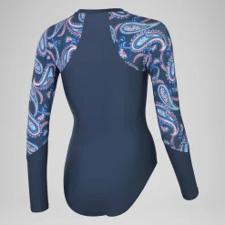 Women's Long Sleeve Swimsuit Navy