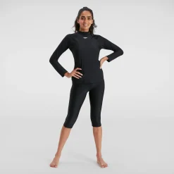 Women's Long Sleeved Sun Protection Top Black/White