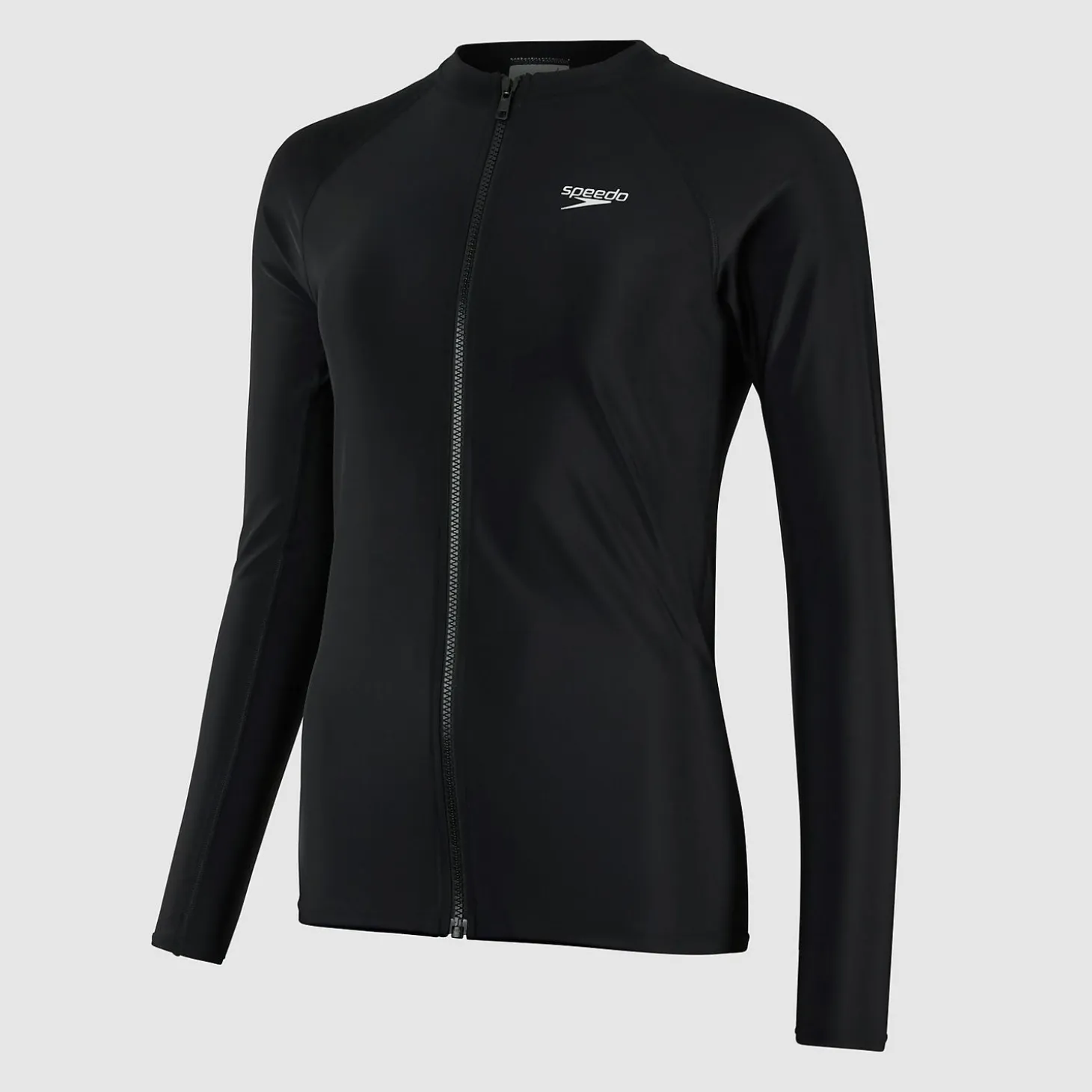 Women's Long Sleeved Zip Sun Protection Top Black