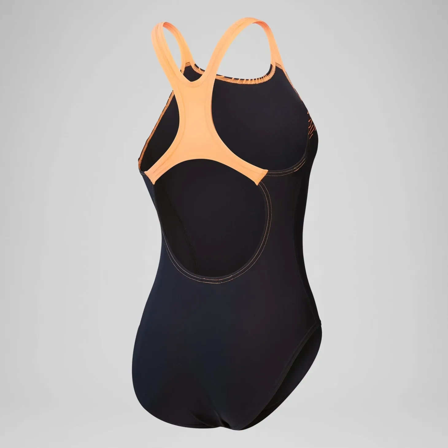Women's Medley Logo Swimsuit Black/Orange