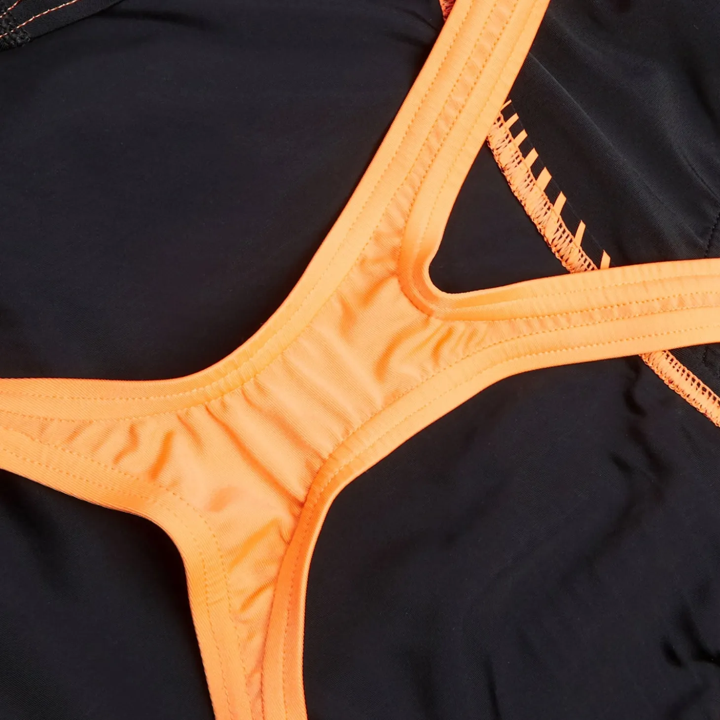 Women's Medley Logo Swimsuit Black/Orange