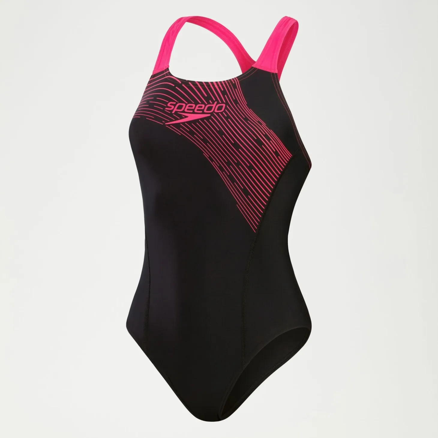 Women's Medley Logo Swimsuit Black/Pink