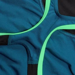Women's Placement Laneback Swimsuit Black/Teal