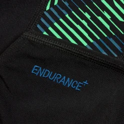 Women's Placement Laneback Swimsuit Black/Teal