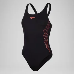 Women's Placement Muscleback Swimsuit Black/Purple