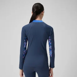 Women's Printed Long Sleeve Rash Top Navy