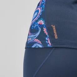 Women's Printed Long Sleeve Rash Top Navy