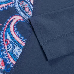 Women's Printed Long Sleeve Rash Top Navy