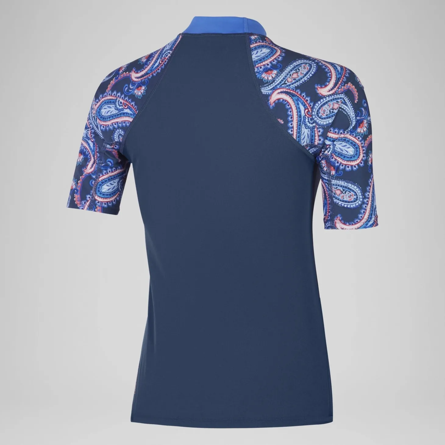 Women's Printed Short Sleeve Rash Top Navy/Blue