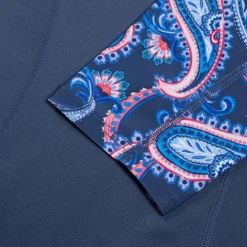 Women's Printed Short Sleeve Rash Top Navy/Blue