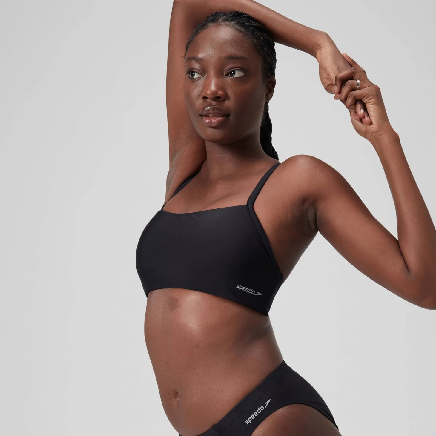 Women's Racerback Crop Top Dark Grey