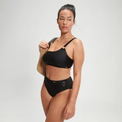 Women's Shaping Asymmetric Bikini Top Black