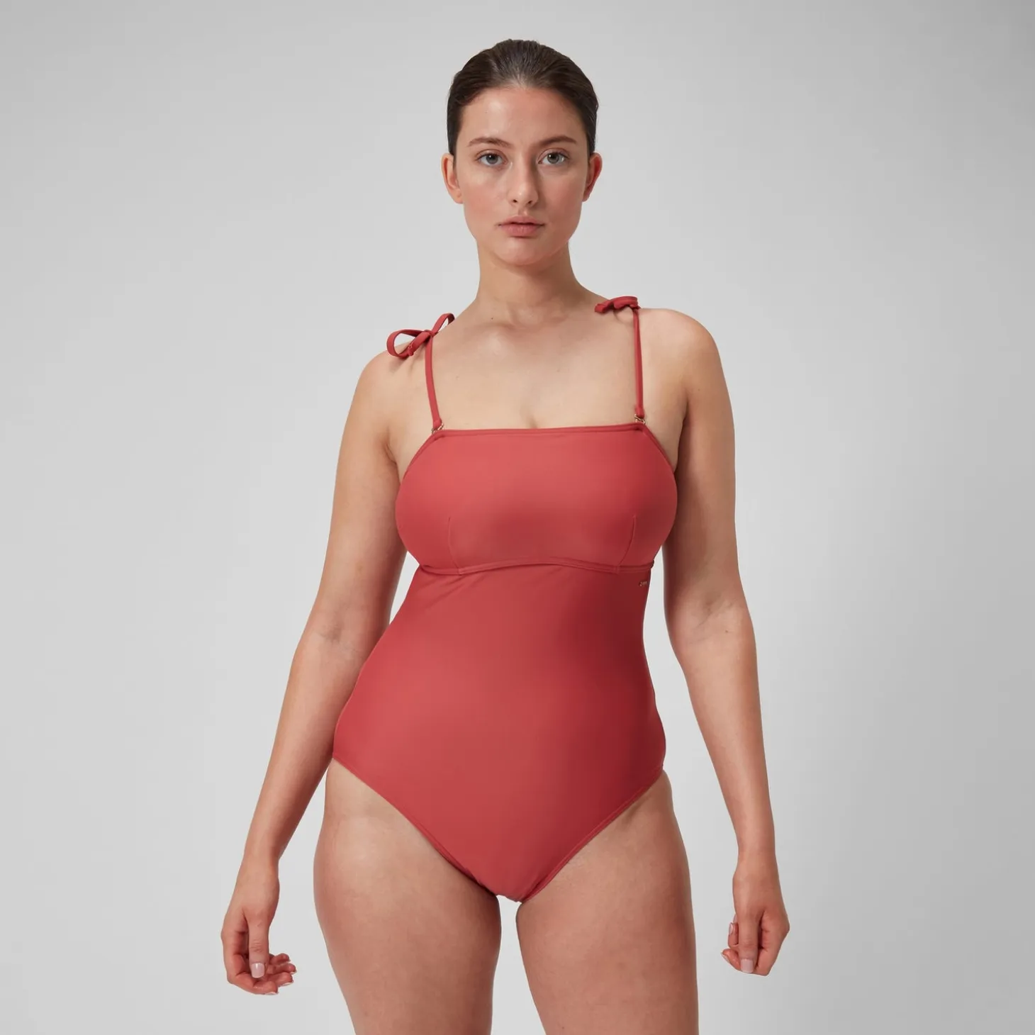 Women's Shaping Bandeau Swimsuit Red