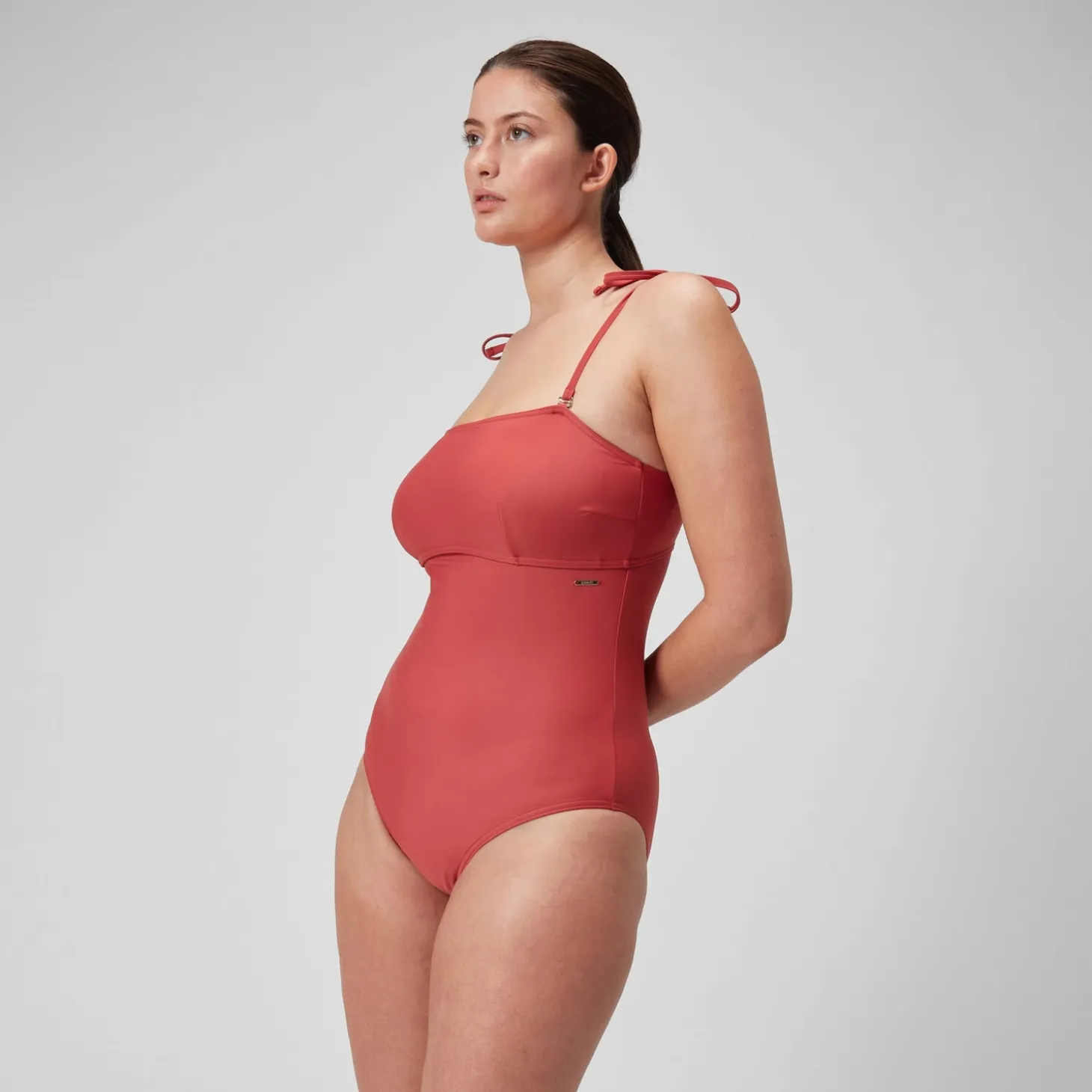 Women's Shaping Bandeau Swimsuit Red