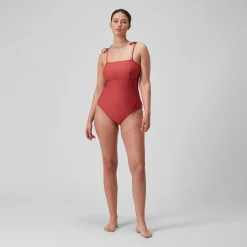 Women's Shaping Bandeau Swimsuit Red