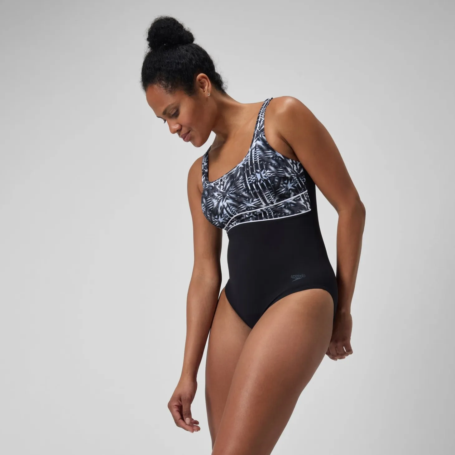 Women's Shaping Contour Eclipse Swimsuit Black/Grey