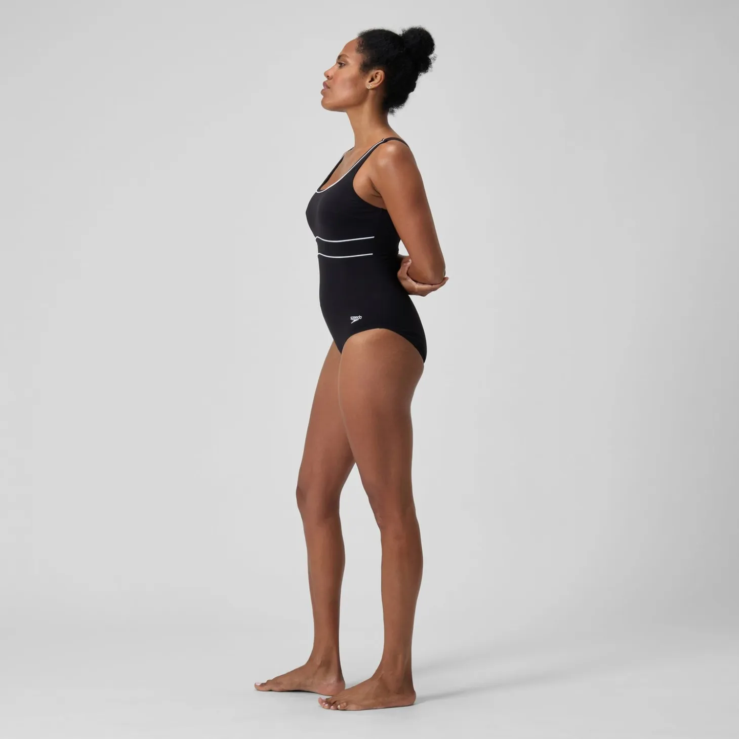 Women's Shaping Contour Eclipse Swimsuit Black/White