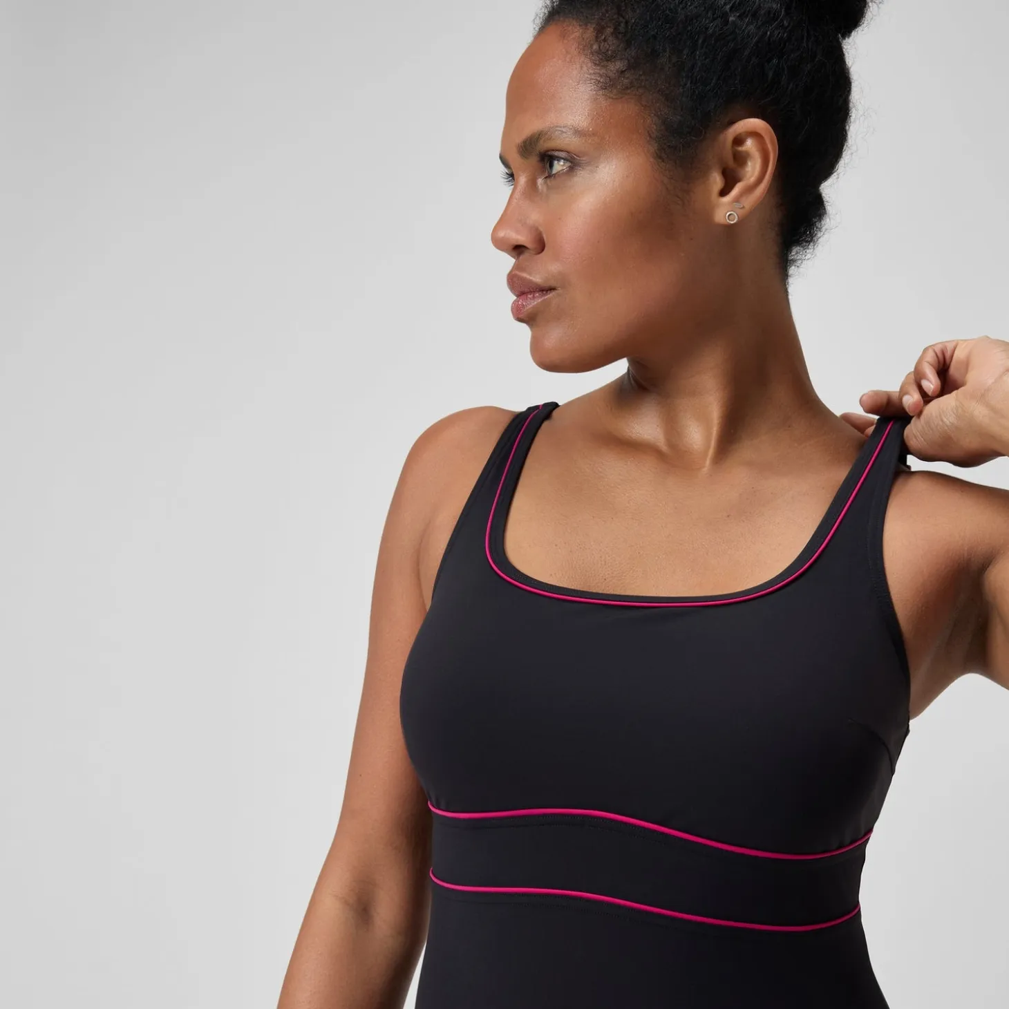 Women's Shaping Contour Eclipse Swimsuit Black/Purple
