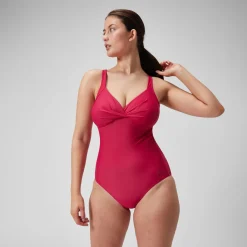 Women's Shaping Cross Knot Swimsuit Purple