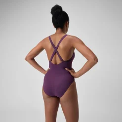Women's Shaping Crossback Swimsuit Purple