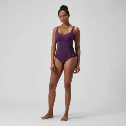 Women's Shaping Printed LunaElustre Swimsuit Purple