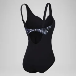 Women's Shaping Printed OpusGem DD+ Swimsuit Black/Grey