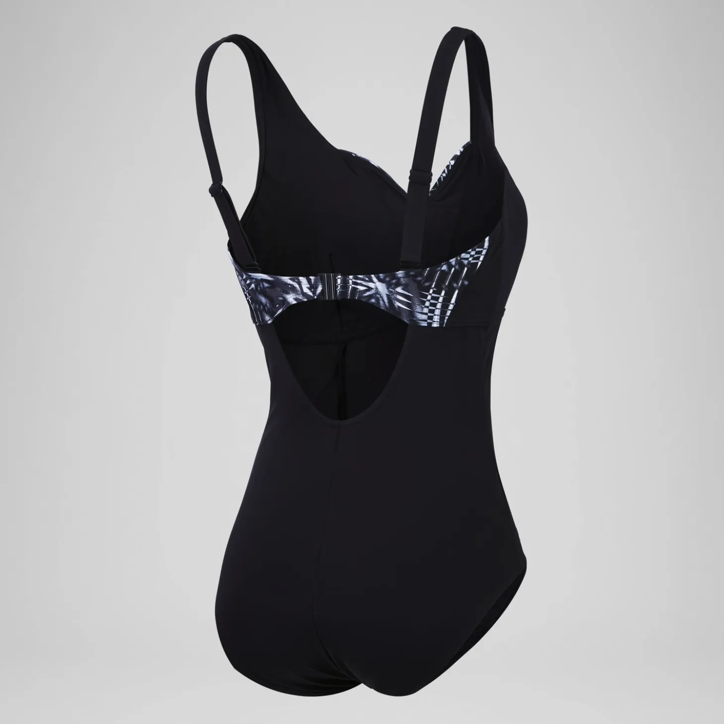 Women's Shaping Printed OpusGem DD+ Swimsuit Black/Grey