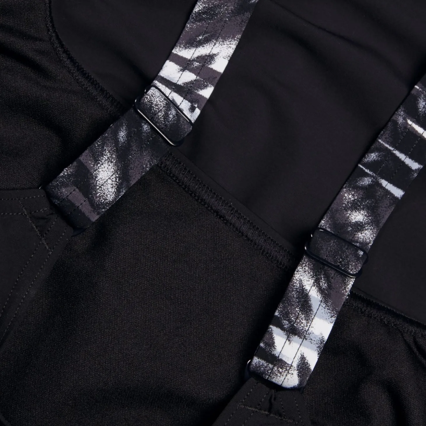 Women's Shaping Printed Splice Swimsuit Black/Grey