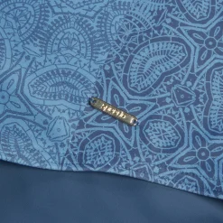 Women's Shaping Printed Square Neck Swimsuit Navy/Blue