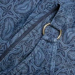 Women's Shaping Printed V Neck Swimsuit Navy/Blue