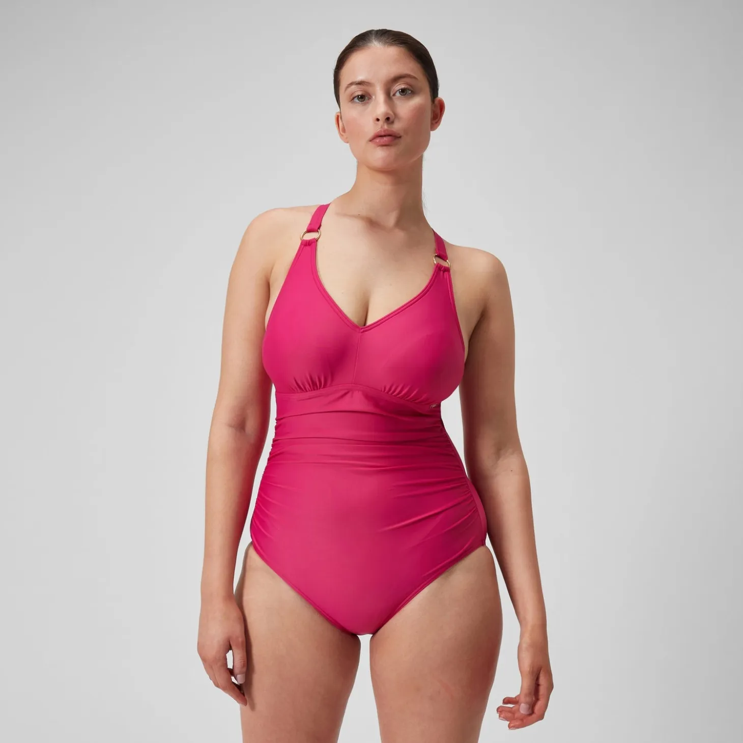 Women's Shaping V Neck Swimsuit Purple