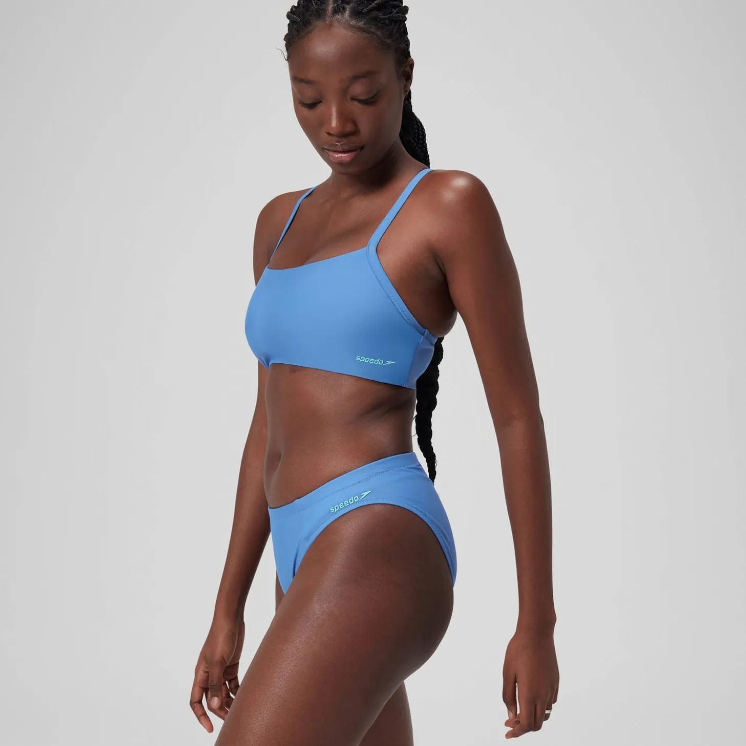 Women's Solid Classic Bikini Bottom Blue