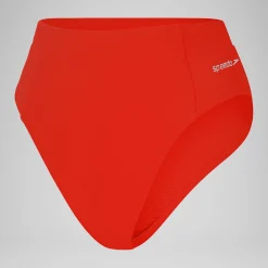 Women's Solid Hi Waist Bottom Red