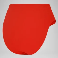 Women's Solid Hi Waist Bottom Red