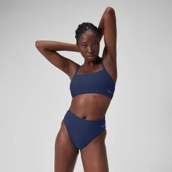 Women's Solid Hi Waist Bottom Blue
