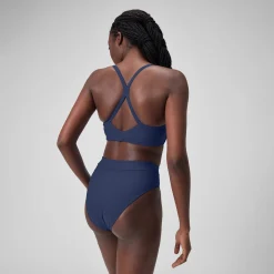 Women's Solid Hi Waist Bottom Blue