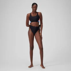 Women's Solid High Waisted Bikini Bottom Dark Grey