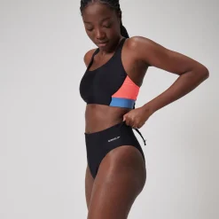 Women's Solid High Waisted Bikini Bottom Dark Grey