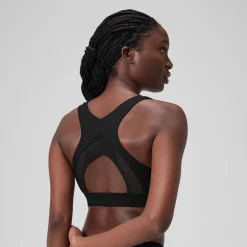 Women's Solid Highneck Crop Top Dark Grey