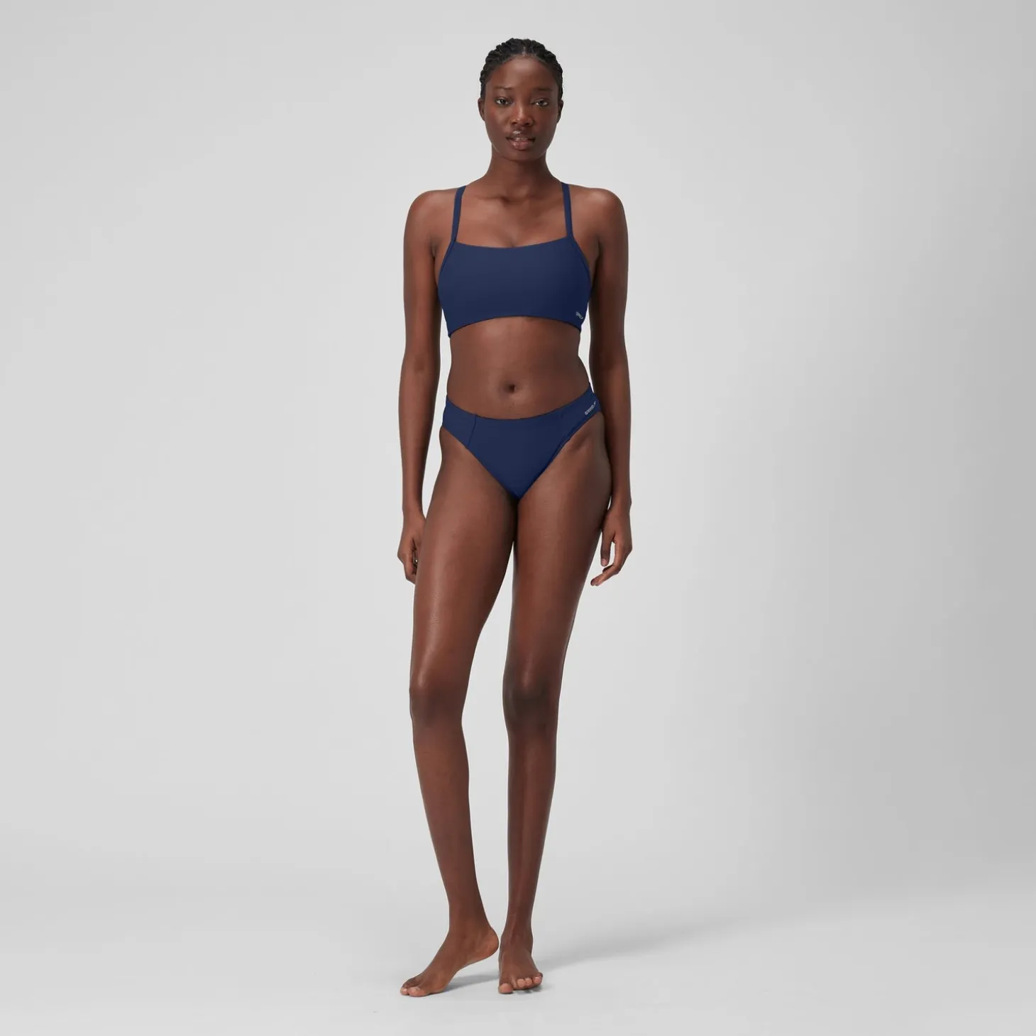 Women's Solid Racerback Bikini Top Blue