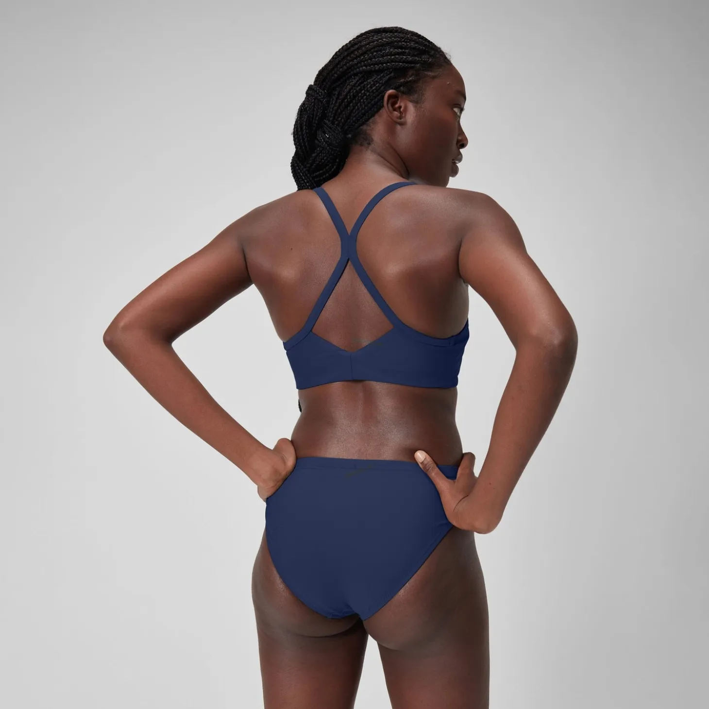 Women's Solid Racerback Bikini Top Blue