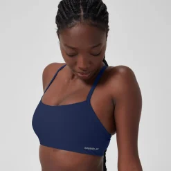 Women's Solid Racerback Bikini Top Blue