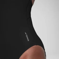 Women's Solid Racerback Swimsuit Dark Grey