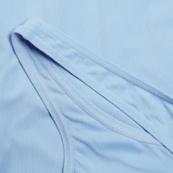 Women's Textured Deep U-Back Blue